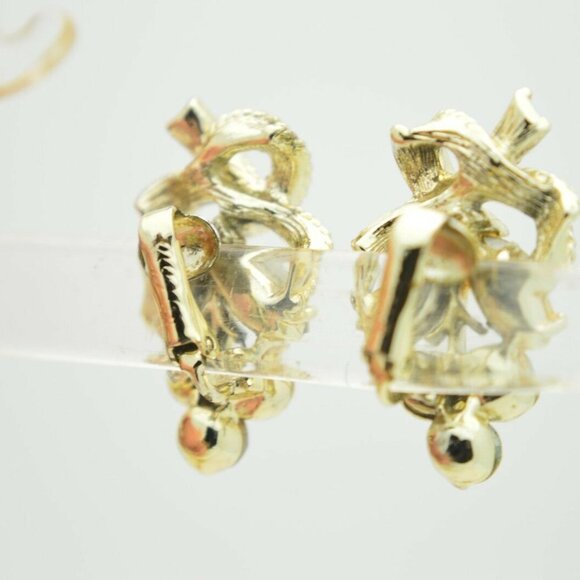 CORO Gold Tone Clear Purple AB Rhinestone Flower - Picture 4 of 4